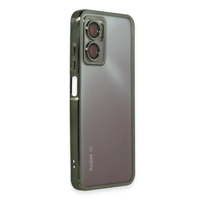 BFS  Xiaomi Redmi 10 5G Kılıf Razer Lensli Silikon - Yeşil