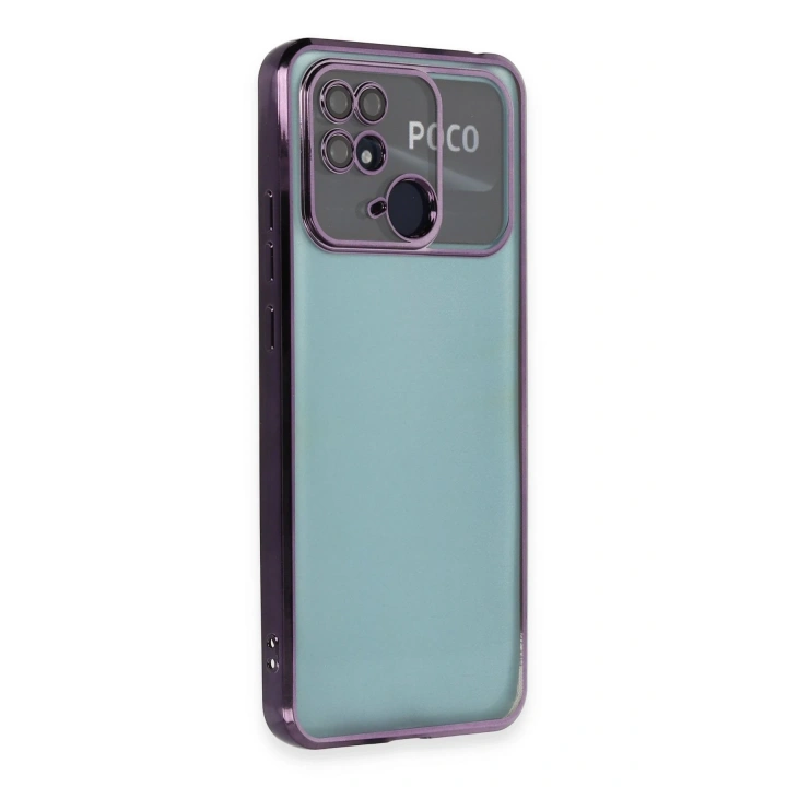 BFS  Xiaomi Redmi 10C Kılıf  Lensli Silikon - Mor