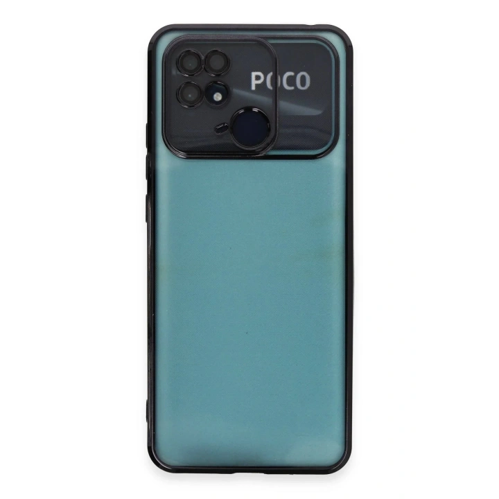 BFS Xiaomi Redmi 10C Kılıf Lensli Silikon - Siyah