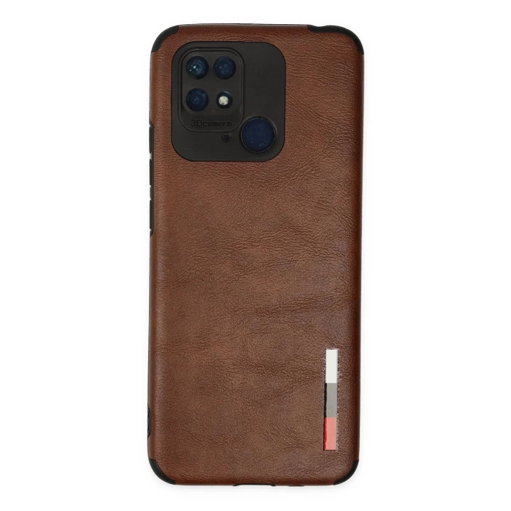 BFS  Xiaomi Redmi 10C Kılıf Loop Deri Silikon - Kahverengi