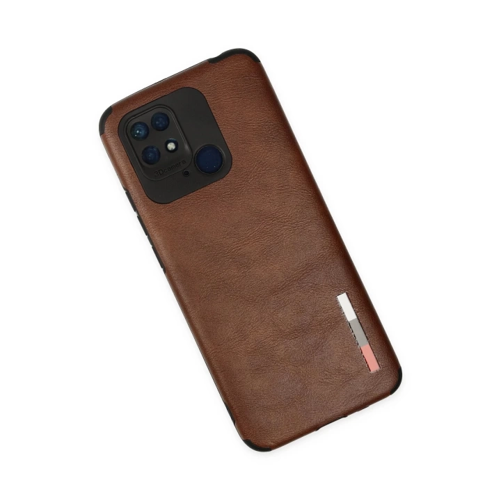 BFS  Xiaomi Redmi 10C Kılıf Loop Deri Silikon - Kahverengi
