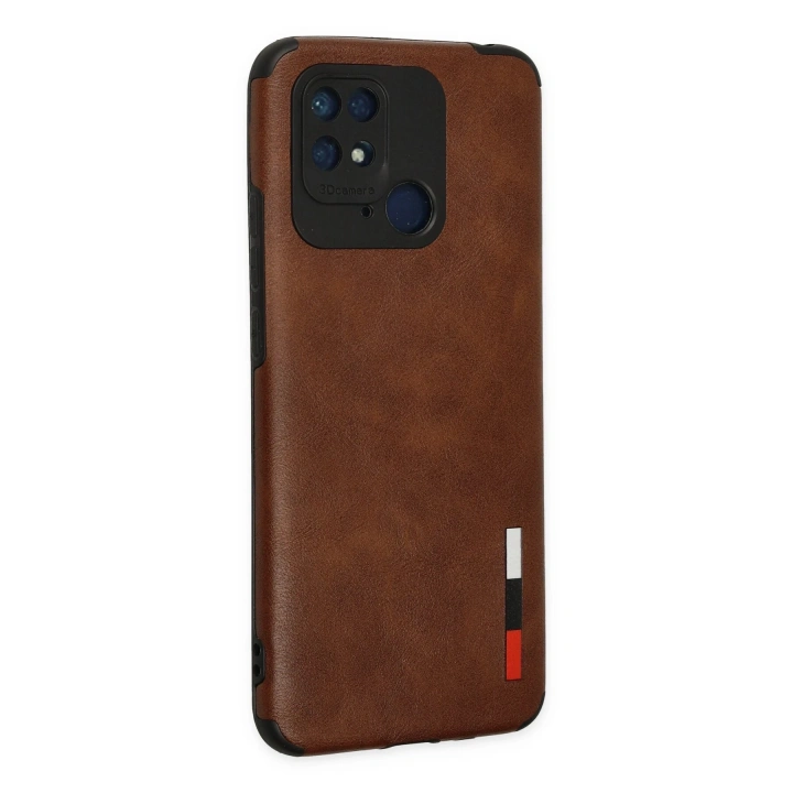 BFS  Xiaomi Redmi 10C Kılıf Loop Deri Silikon - Kahverengi