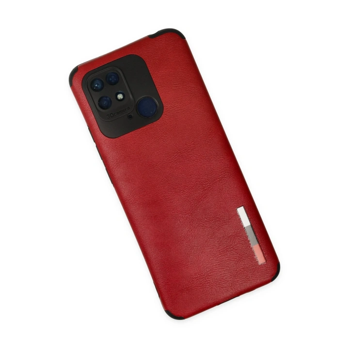 BFS  Xiaomi Redmi 10C Kılıf Loop Deri Silikon - Kırmızı