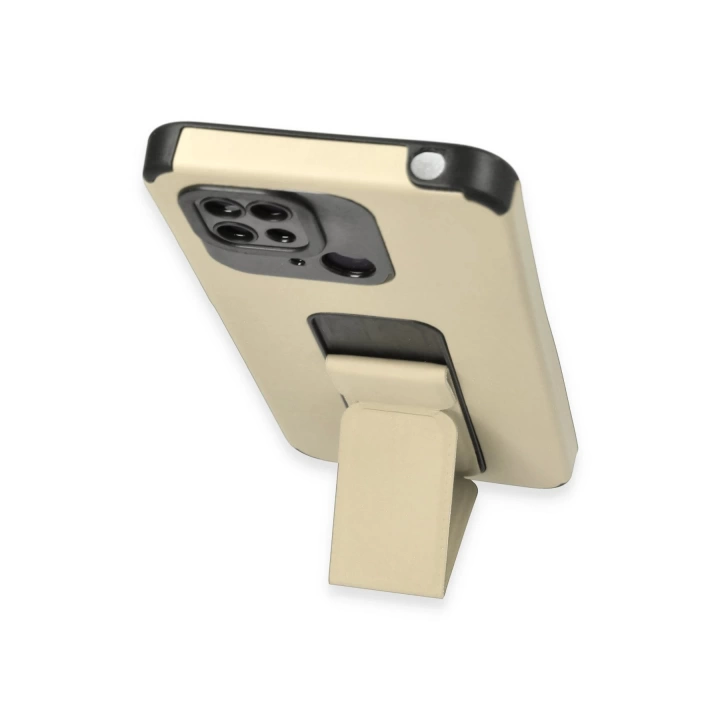 BFS  Xiaomi Redmi 10C Kılıf Mega Standlı Silikon - Gold
