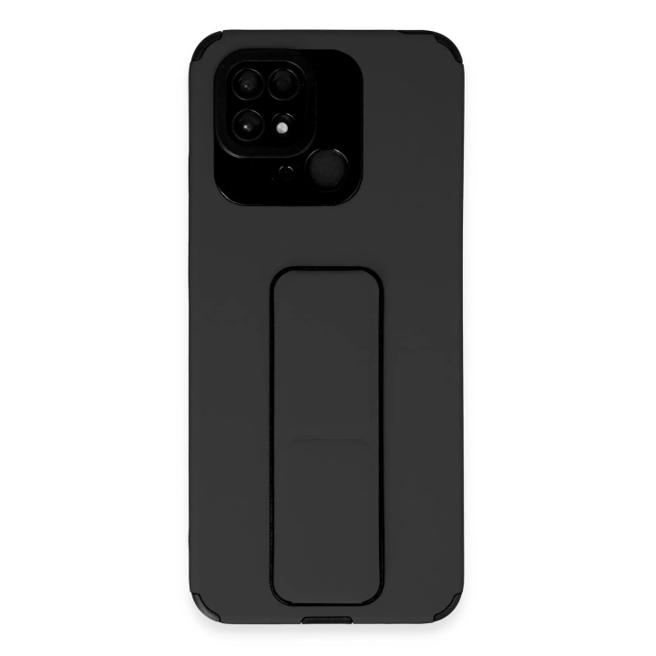 BFS  Xiaomi Redmi 10C Kılıf Mega Standlı Silikon - Siyah