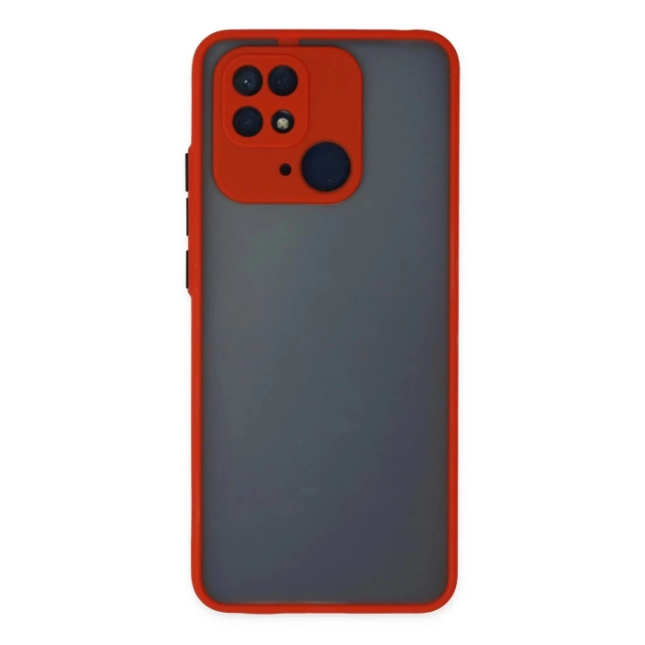 BFS  Xiaomi Redmi 10C Kılıf Montreal Silikon Kapak - Kırmızı