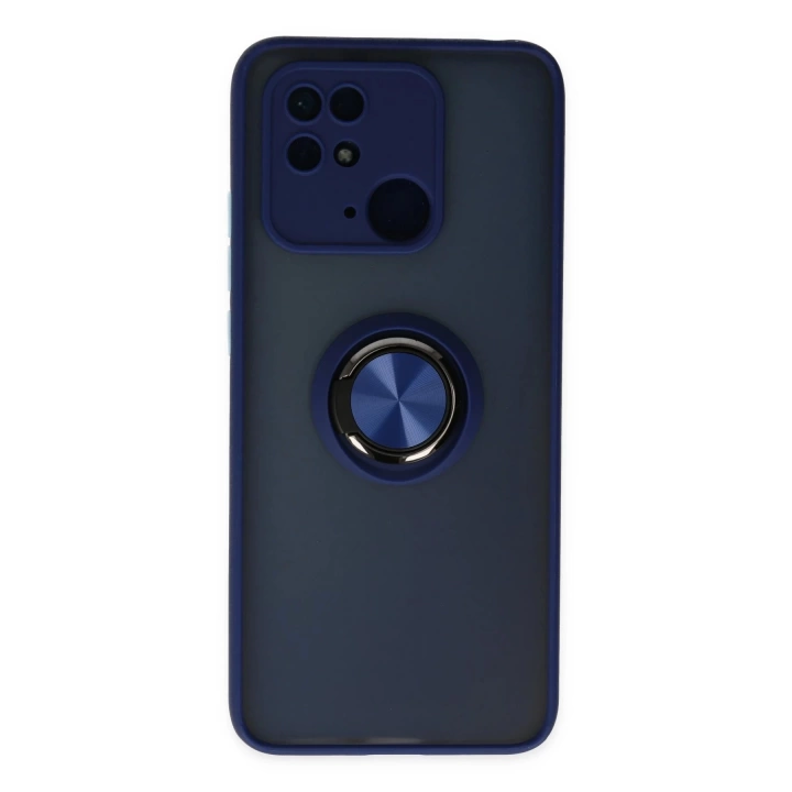 BFS  Xiaomi Redmi 10C Kılıf Montreal Yüzüklü Silikon Kapak - Lacivert
