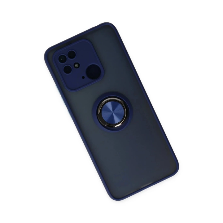 BFS  Xiaomi Redmi 10C Kılıf Montreal Yüzüklü Silikon Kapak - Lacivert