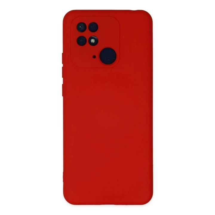 BFS  Xiaomi Redmi 10C Kılıf Nano içi Kadife Silikon - Kırmızı