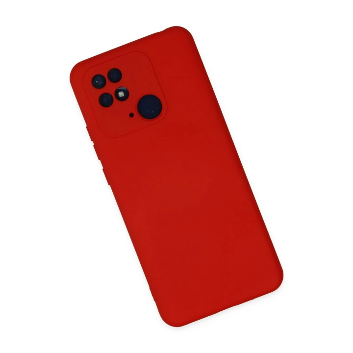 BFS  Xiaomi Redmi 10C Kılıf Nano içi Kadife Silikon - Kırmızı
