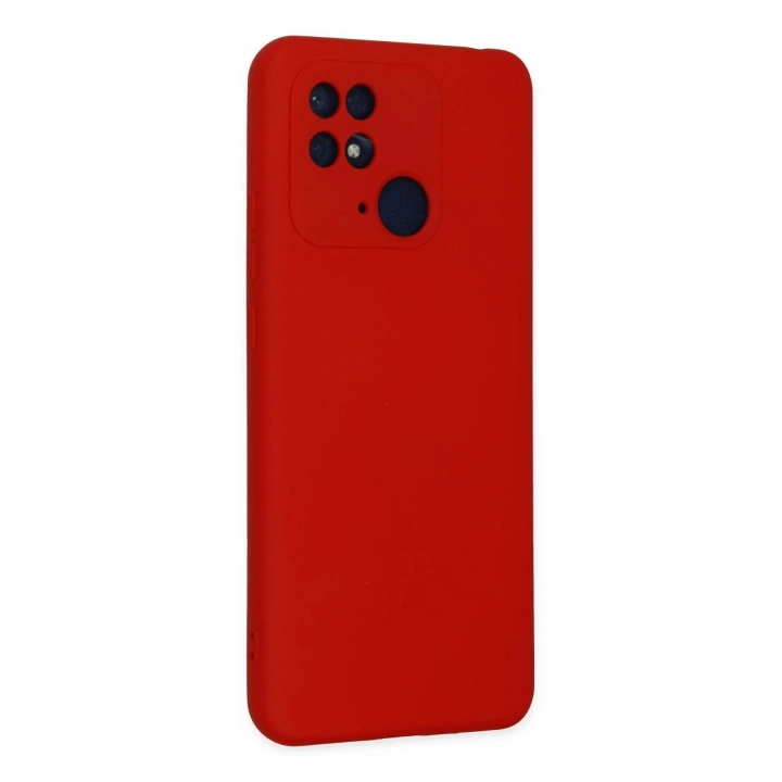 BFS  Xiaomi Redmi 10C Kılıf Nano içi Kadife Silikon - Kırmızı