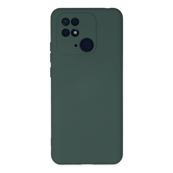 BFS  Xiaomi Redmi 10C Kılıf Nano içi Kadife Silikon - Koyu Yeşil