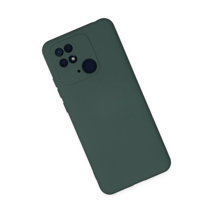 BFS  Xiaomi Redmi 10C Kılıf Nano içi Kadife Silikon - Koyu Yeşil