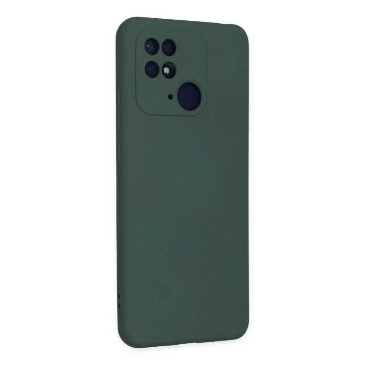 BFS  Xiaomi Redmi 10C Kılıf Nano içi Kadife Silikon - Koyu Yeşil