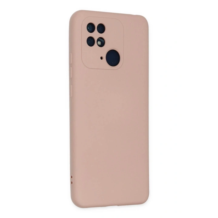 BFS  Xiaomi Redmi 10C Kılıf Nano içi Kadife Silikon - Pudra