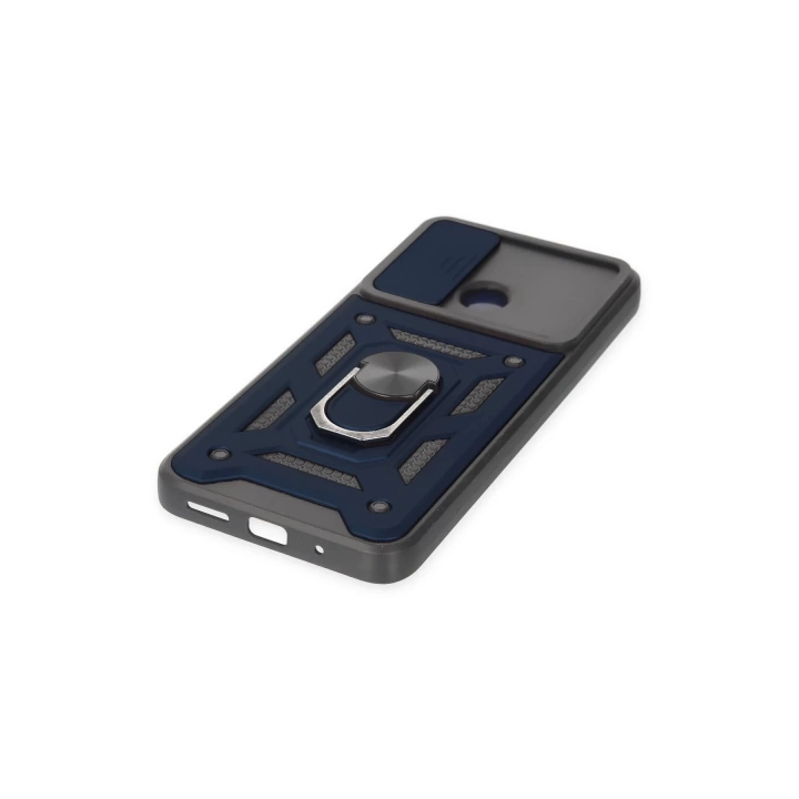 BFS  Xiaomi Redmi 10C Kılıf Pars Lens Yüzüklü Silikon - Lacivert