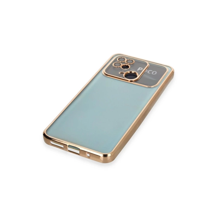 BFS  Xiaomi Redmi 10C Kılıf Razer Lensli Silikon - Gold