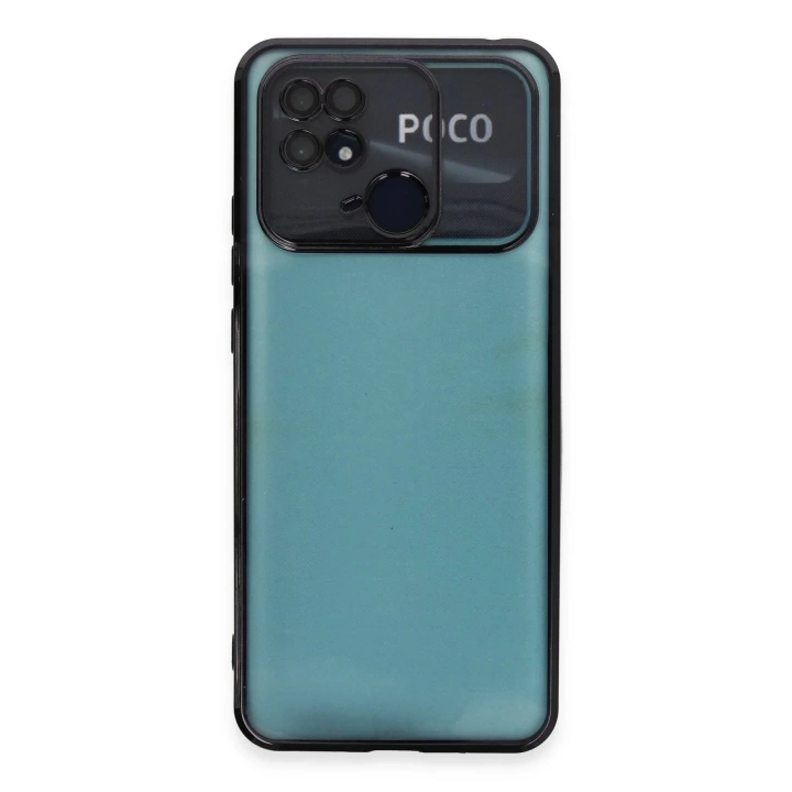 BFS  Xiaomi Redmi 10C Kılıf Razer Lensli Silikon - Siyah