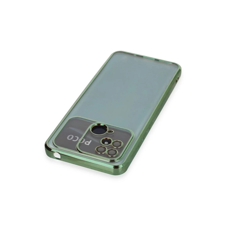 BFS  Xiaomi Redmi 10C Kılıf Razer Lensli Silikon - Yeşil