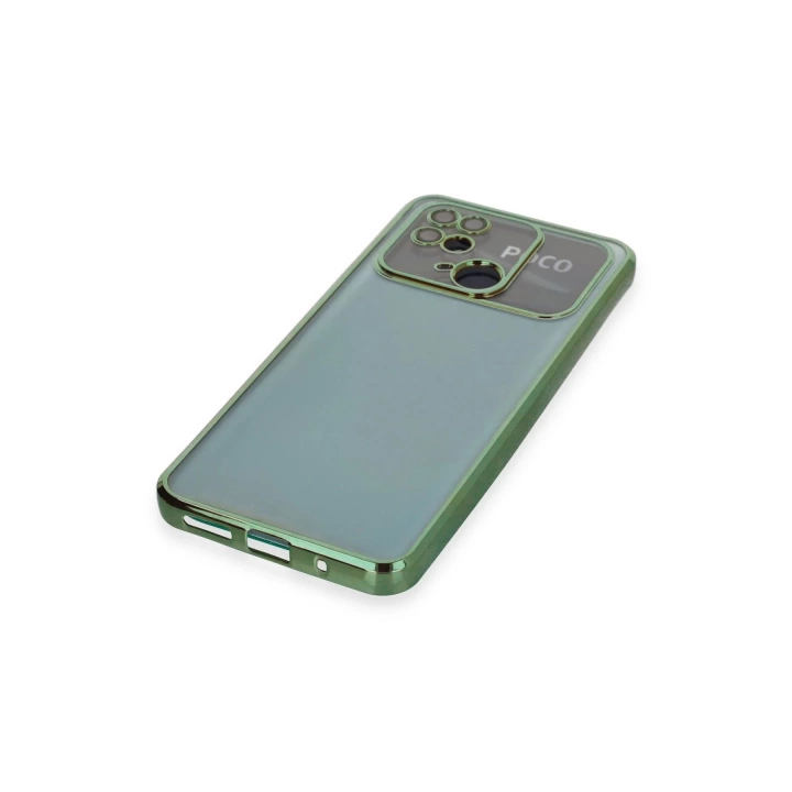 BFS  Xiaomi Redmi 10C Kılıf Razer Lensli Silikon - Yeşil
