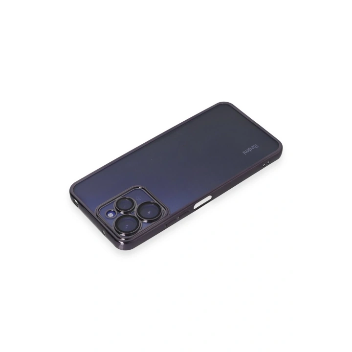 BFS  Xiaomi Redmi 12 Kılıf  Lensli Silikon - Mor