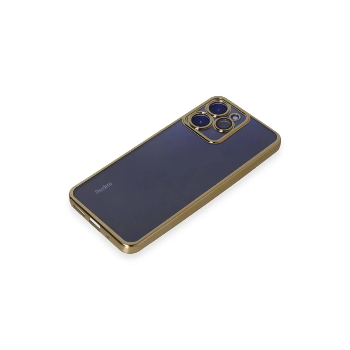 BFS  Xiaomi Redmi 12 Kılıf Razer Lensli Silikon - Gold