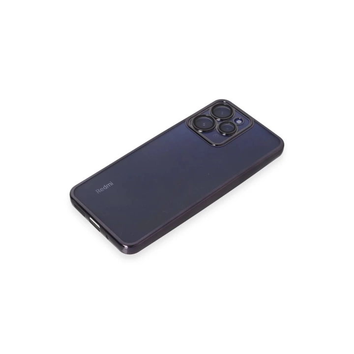 BFS  Xiaomi Redmi 12 Kılıf Razer Lensli Silikon - Mor