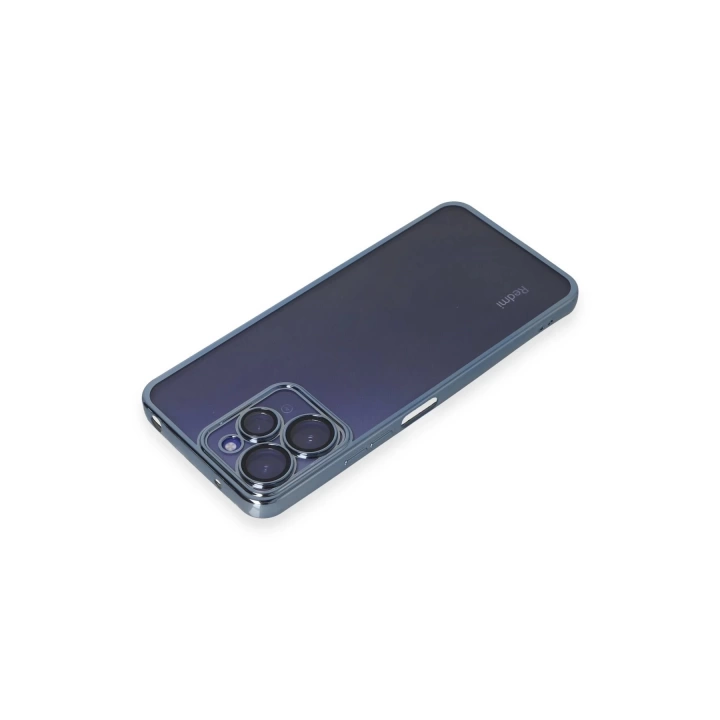 BFS  Xiaomi Redmi 12 Kılıf Razer Lensli Silikon - Sierra Blue