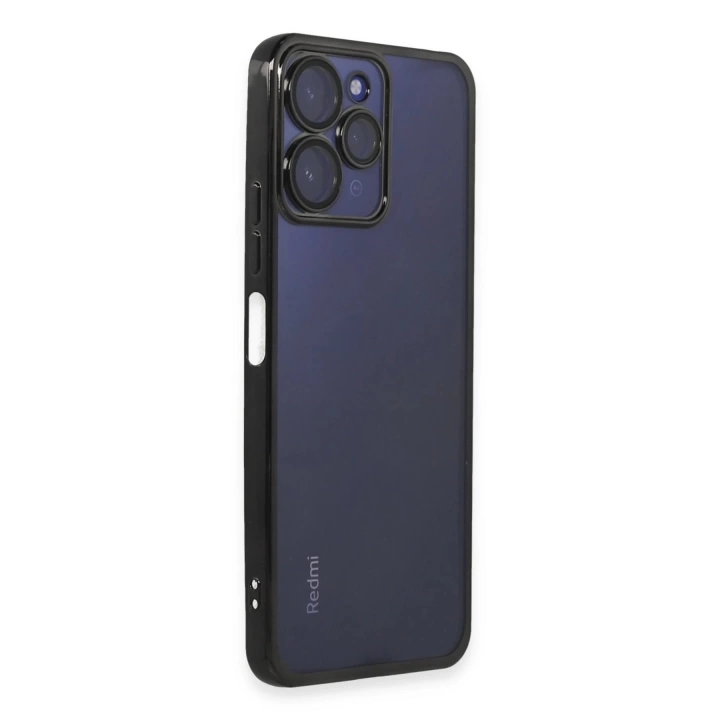 BFS  Xiaomi Redmi 12 Kılıf Razer Lensli Silikon - Siyah