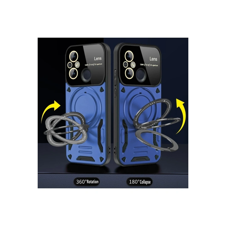 BFS  Xiaomi Redmi 12C Kılıf Joy Lens Standlı Kapak - Mor