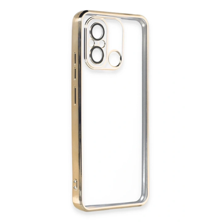 BFS Xiaomi Redmi 12C Kılıf Lensli Silikon - Gold
