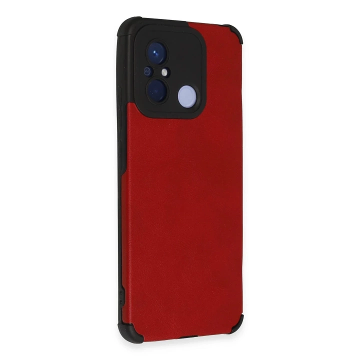 BFS  Xiaomi Redmi 12C Kılıf Loop Deri Silikon - Kırmızı