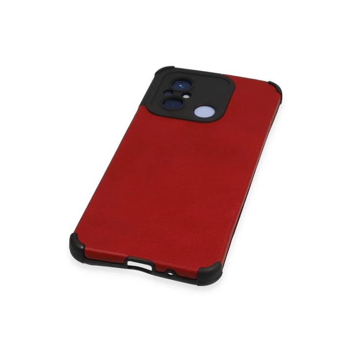 BFS  Xiaomi Redmi 12C Kılıf Loop Deri Silikon - Kırmızı