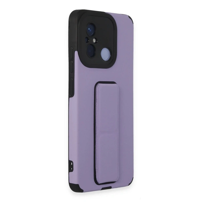BFS  Xiaomi Redmi 12C Kılıf Mega Standlı Silikon - Lila
