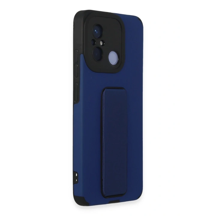 BFS  Xiaomi Redmi 12C Kılıf Mega Standlı Silikon - Mavi