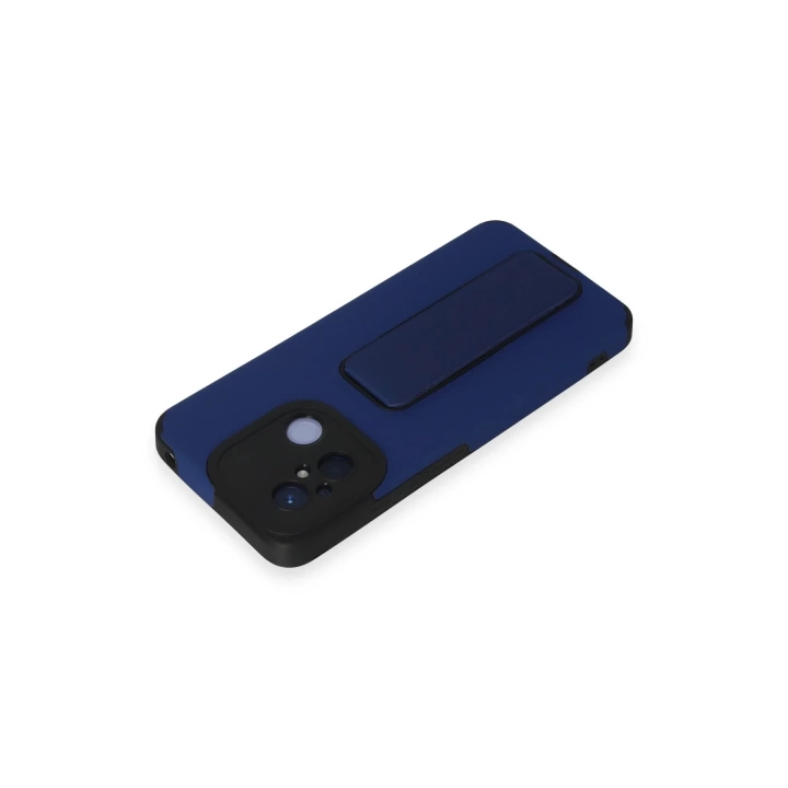 BFS  Xiaomi Redmi 12C Kılıf Mega Standlı Silikon - Mavi