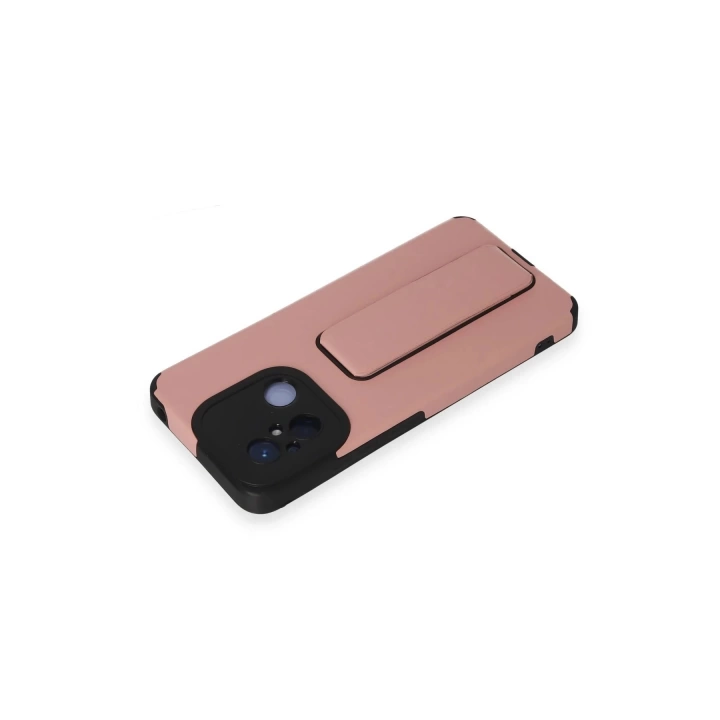 BFS  Xiaomi Redmi 12C Kılıf Mega Standlı Silikon - Pudra