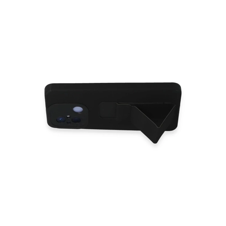 BFS  Xiaomi Redmi 12C Kılıf Mega Standlı Silikon - Siyah