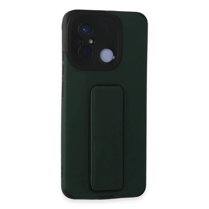 BFS  Xiaomi Redmi 12C Kılıf Mega Standlı Silikon - Yeşil