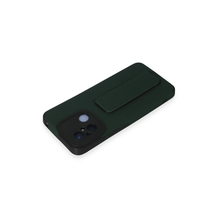BFS  Xiaomi Redmi 12C Kılıf Mega Standlı Silikon - Yeşil