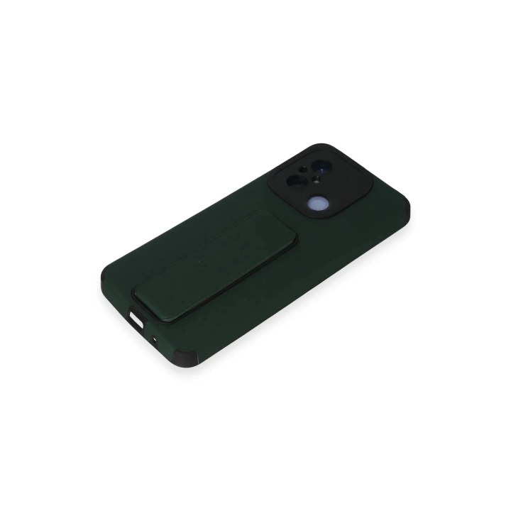 BFS  Xiaomi Redmi 12C Kılıf Mega Standlı Silikon - Yeşil