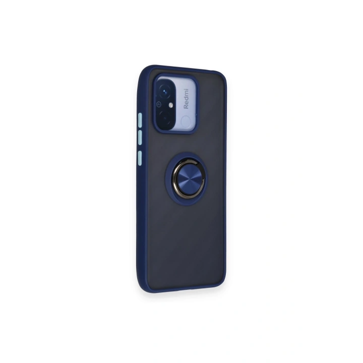 BFS  Xiaomi Redmi 12C Kılıf Montreal Yüzüklü Silikon Kapak - Lacivert