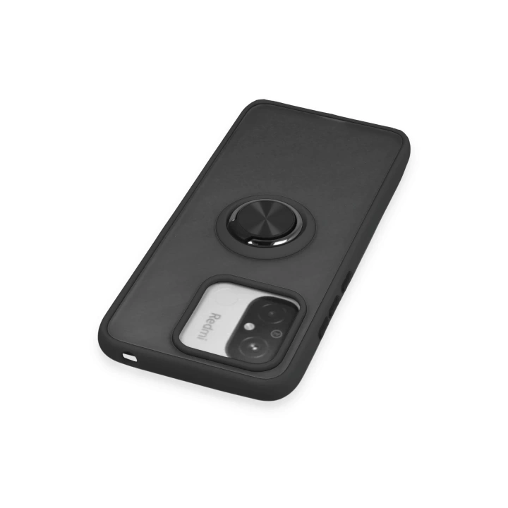 BFS  Xiaomi Redmi 12C Kılıf Montreal Yüzüklü Silikon Kapak - Siyah