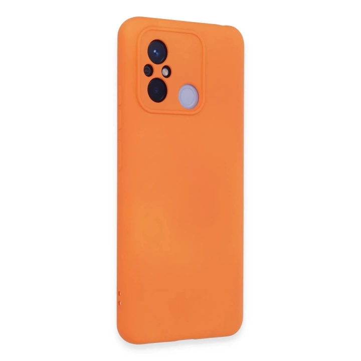 BFS  Xiaomi Redmi 12C Kılıf Nano içi Kadife Silikon - Turuncu