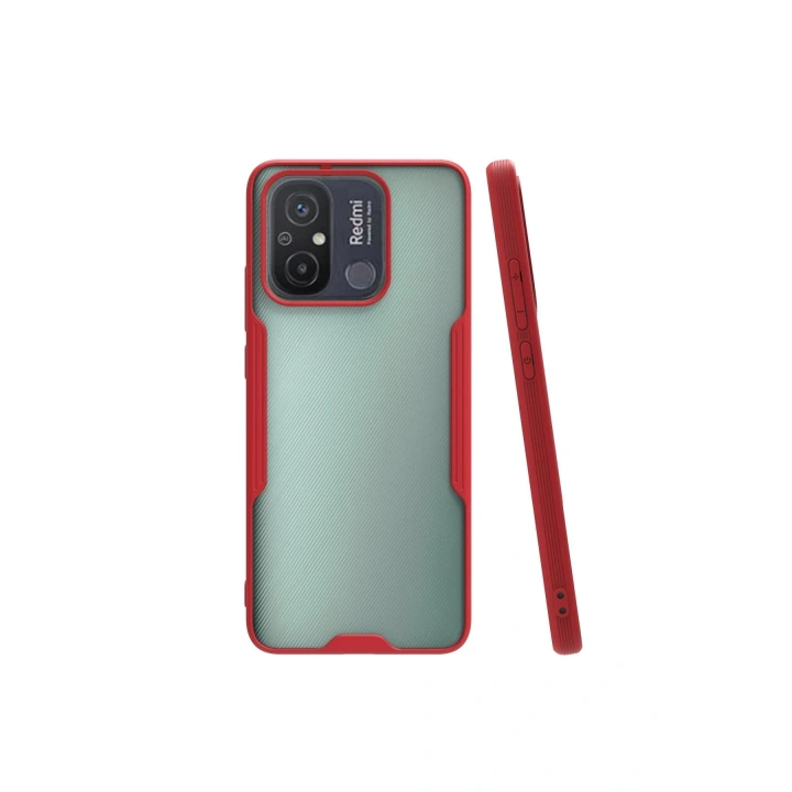 BFS Xiaomi Redmi 12C Kılıf Platin Silikon - Kırmızı