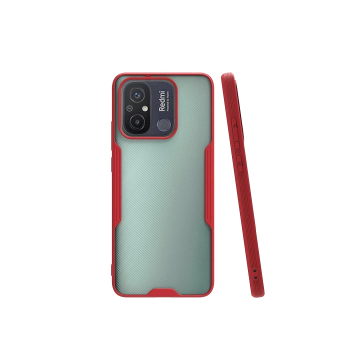 BFS  Xiaomi Redmi 12C Kılıf Platin Silikon - Kırmızı