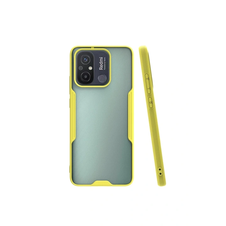BFS Xiaomi Redmi 12C Kılıf Platin Silikon - Sarı