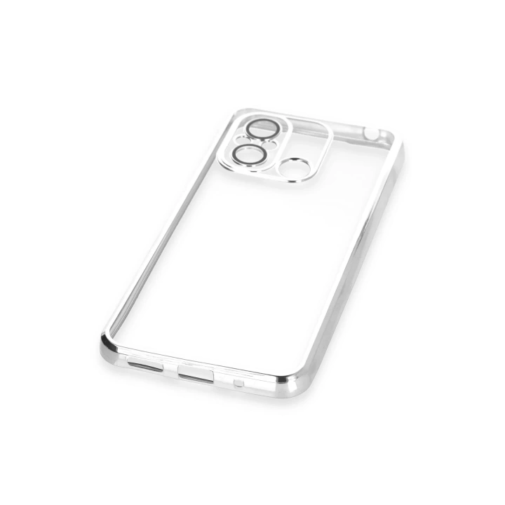 BFS  Xiaomi Redmi 12C Kılıf Razer Lensli Silikon - Gümüş