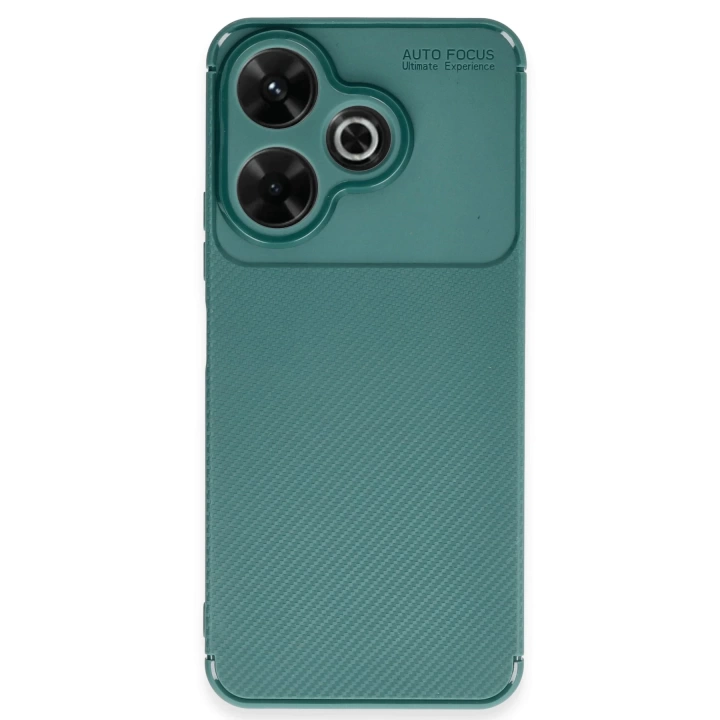 BFS  Xiaomi Redmi 13 4G Kılıf Auto Focus Karbon Kapak - Koyu Yeşil