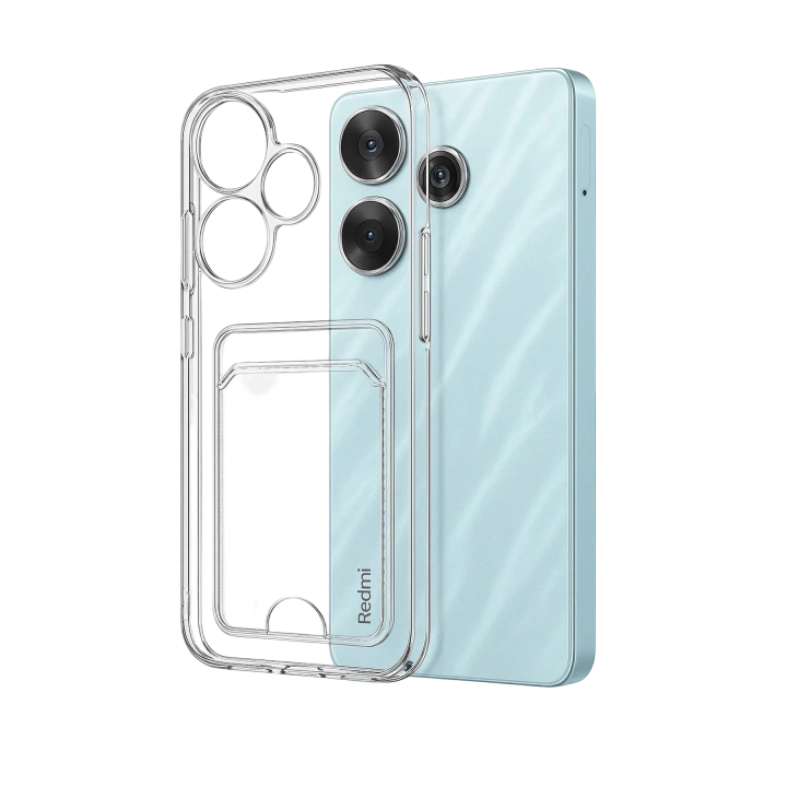 BFS  Xiaomi Redmi 13 4G Kılıf Kart Şeffaf Silikon - Şeffaf